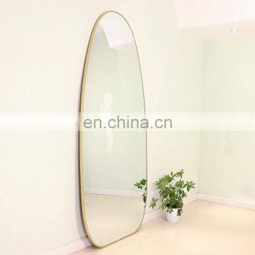beauty custom mirror for living room metal framed big oval shape mirror for wall decorative