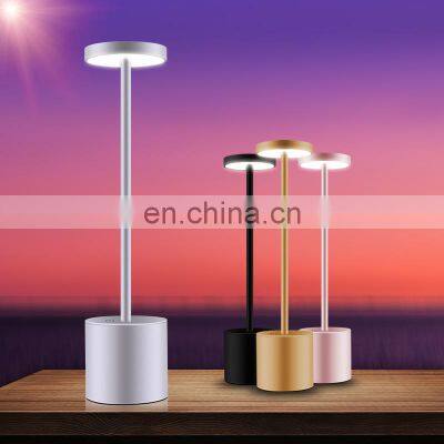 Home style Aluminium USB Rechargeable Battery Table Lamp LED Cordless  Table Lamp