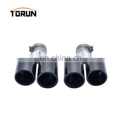 304 stainless steel chroming black high quality twin exhaust tip