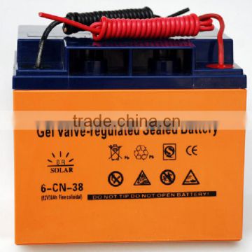 12V soalr battery price, 38V 12V gelled battery for solar power system