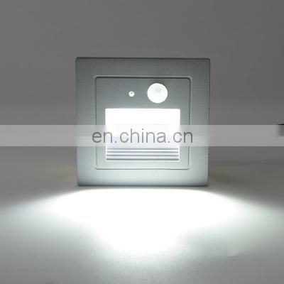Recessed LED Wall Lamp Control PIR Motion Sensor 3W LED Stair Lights