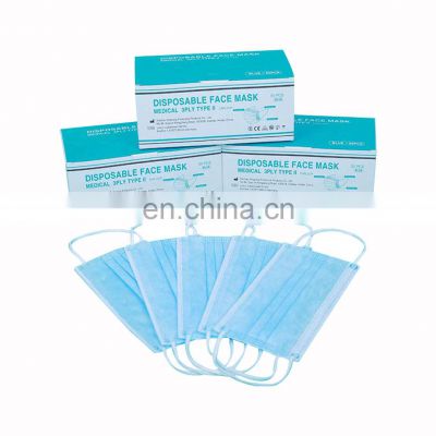 Mask Face Medical Mouth Mask 3 Ply Disposable Type Face Mask Breathable Dust Proof Non-woven