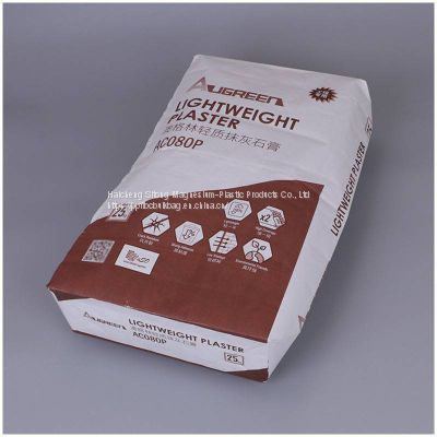 2 Ply 25 Kg Hot Sealed Paper Bags Cement Bag For Binder Sand Used