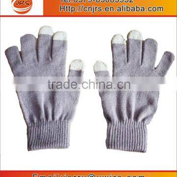 Popular Stylus smart phone gloves with conductive thread finger tip