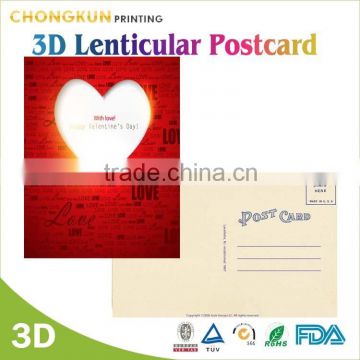 Custom 3D Lenticular Postcards/ lenticular hanger