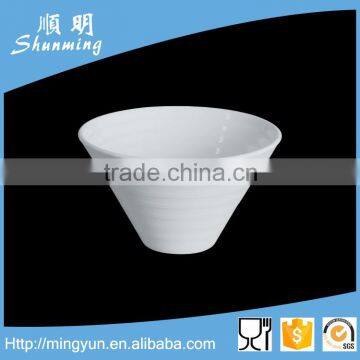 White plastic melamine round bowl