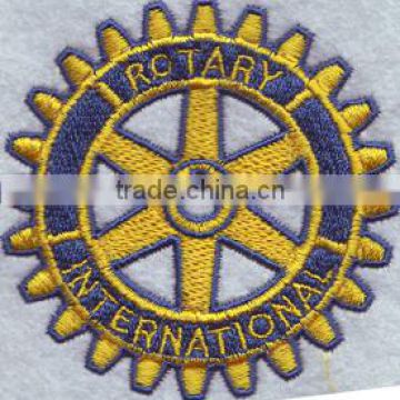 China factory supplier rotaryemblem embriodery patches,custom embroidery patches.