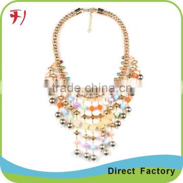 Fashion glass stone eagle necklace
