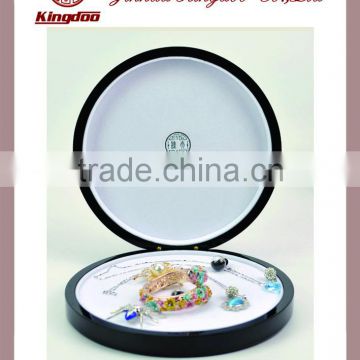 Jinhua Supplier Handmade Round WoodenJewelry Box with Flip Lid