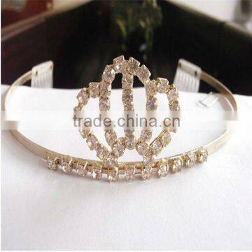 fashion gold plated cheap pageant crown wholesale