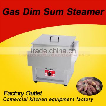 Stainless steel commercial LPG gas food boiler steamer