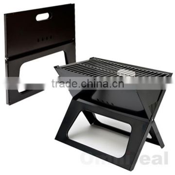 Smokeless X shaped Foldable notebook charcoal bbq grill