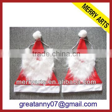 china wholesale christmas santa hats with beard cap and hat
