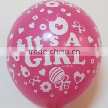 Helium balloon 5 sides round global printing balloons for Happy birthday