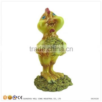 Chinese Zodiac Rooster Holding Souvenir Gold Coin