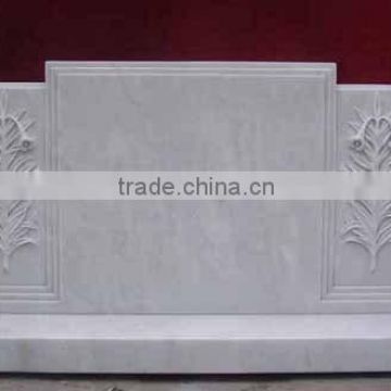 High quality white marble tombstones headstones hand carved stone sculpture from Vietnam