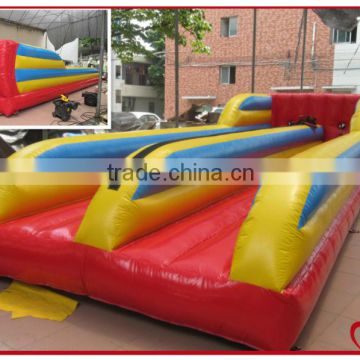 Two lane inflatable bungee run
