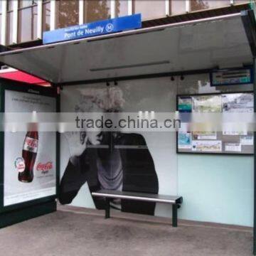 Modern Style Aluminum & Stainless Steel Outdoor Bus Stop Station in Popular Design