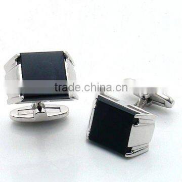 Black Agate Square Men's Cufflinks