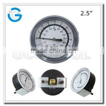 High quality black steel compound gauges pressure gauge