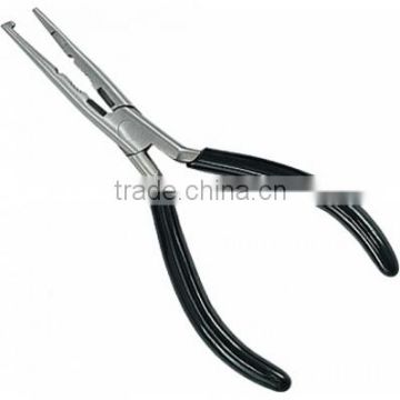 Fishing Nose Pliers Stainless Steel Handle Coated With Black Rubber