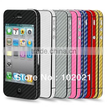 Carbon Fiber Sticker with Screen Protector for iPhone 5/5S