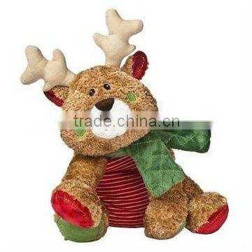 soft and cute Reindeer baby plush toys with embroidery