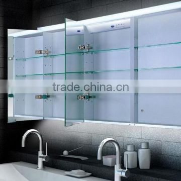 Hotel bathroom mirror cabinet with led top light ,