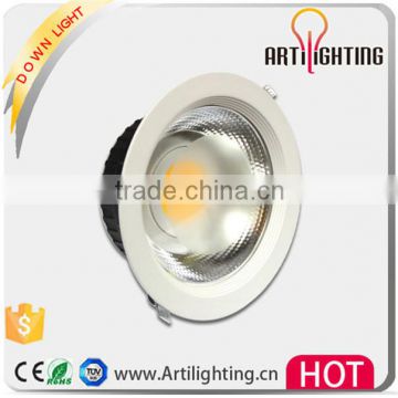 Electronic ballast compatible pure white recessed 15w led downlight