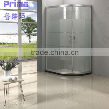 High Quality Tempered Glass Shower Enclosure Design With Stainless Steel Mirror Finish Handle