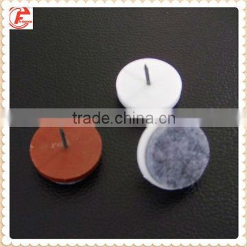 Sticky round shape floor protector, felt pad with nail on