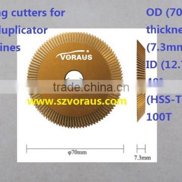 Milling cutters for key-duplicator machines