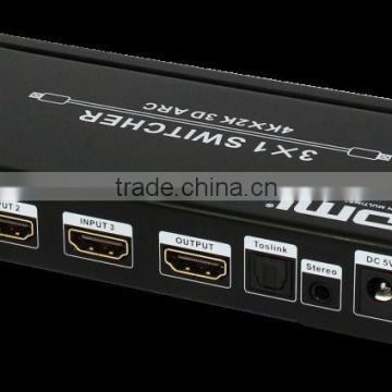 High quality HDMI switch 3x1 with ARC, HDMI 1.4