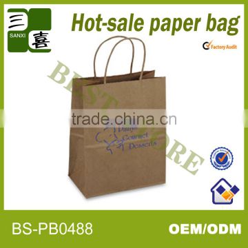 kraft paper bag for food grade/ bread packaging paper bag