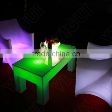 hot sale plastic table with lighting for KTV