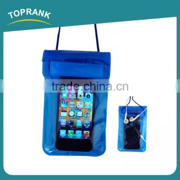 Toprank Promotion Universal Water Proof PVC Waterproof Cell Phone Pouch For Swimming With Earplugs