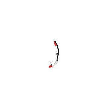 Red , Yellow PU Dry Diving Snorkel with PC Floating Ball and PU Tube