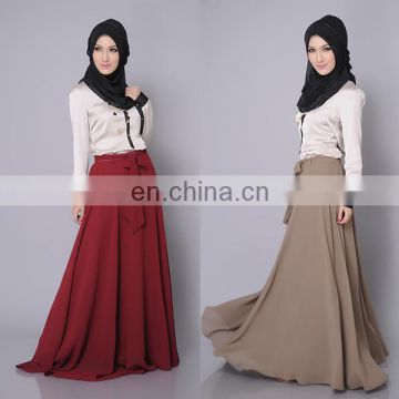 Latest modern chiffion skirt fashion islamic clothing women