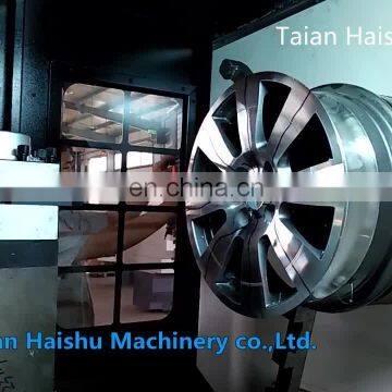 CK6187W wheel refurbishment cnc lathe machine with digitizer probe