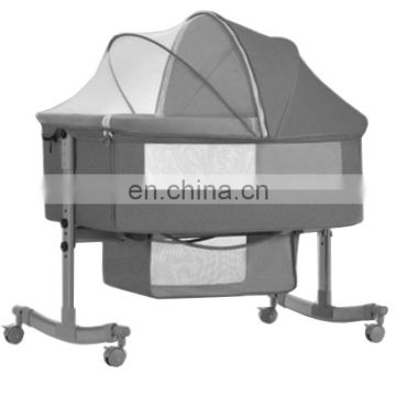 manufacturer factory customized fabric linen swing foldable bed indoor outdoor portable