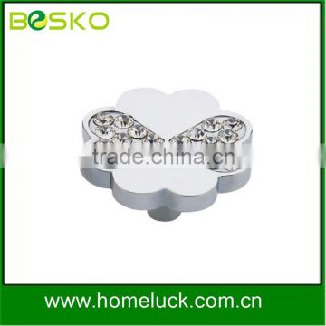 diamond rose knob and flower knob with crystal
