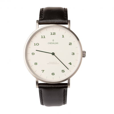 Stainless Steel Fashion Women Gift Watches Man Genuine Leather Ultrathin Quartz Watch