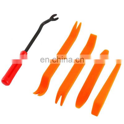 JZ 1pc Car clip extractor Removal Tool + 4pcs Panel Audio Trim Removal Tools kit