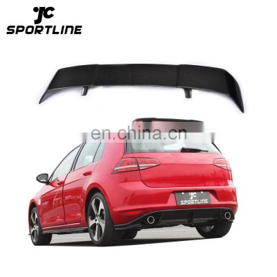 Newly for VW Golf 7 MK7 GTI 2014 UP RZ Style Carbon Fiber Rear Wing Roof Spoiler