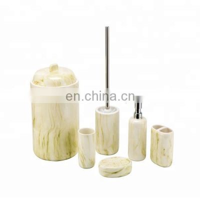 New product green nature ceramic bathroom accessory set bath accessories
