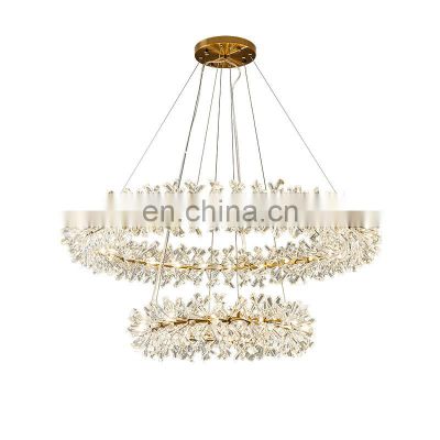 Post Modern Design LED Pendant Lighting Living Room Crystal Garland Pendant Lamp