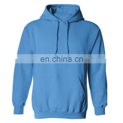 New design light blue custom logo pullover hoodie for men custom color men's hoodies & sweatshirts wholesale Low price