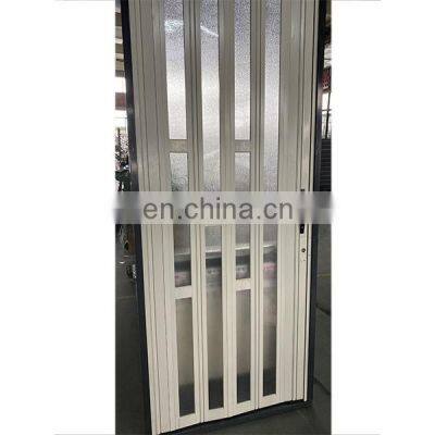 Small folding door movable house door occupying small space aluminium alloy white interior