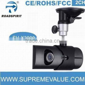 140 degree 5.0M pixels CMOS 2CH with GPS logger and G-sensor google map carcam