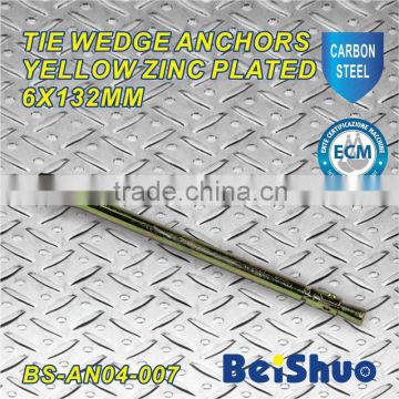 BS-AN04-007 long size tie wire wedge anchor yellow zinc plated